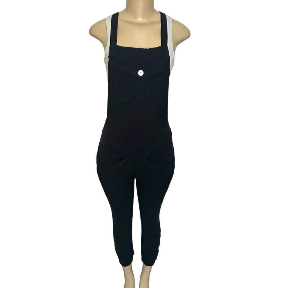 FLYNN SKYE x revolve Jumpsuit black snake print jogger y back Overalls size 1 sm